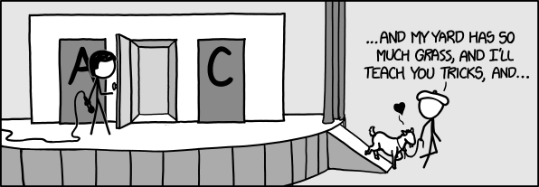 XKCD comic about monty hall